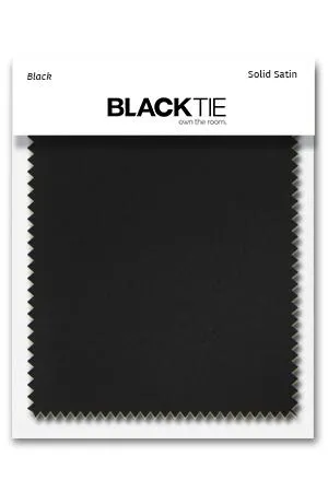 Black Luxury Satin Fabric Swatch