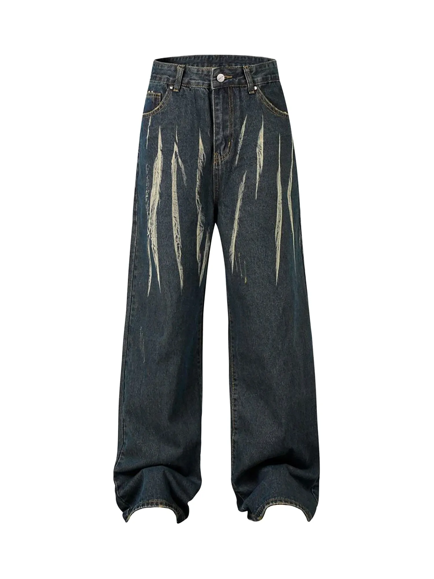 1984 High Street Hip Hop Hand-painted Spray-painted Jeans