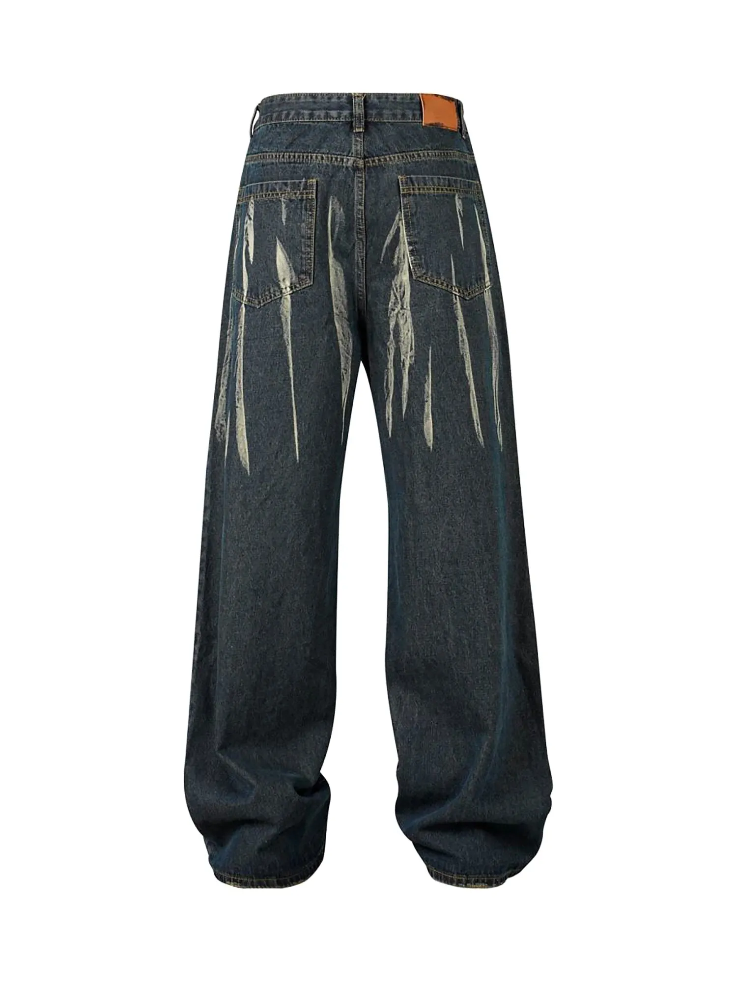 1984 High Street Hip Hop Hand-painted Spray-painted Jeans