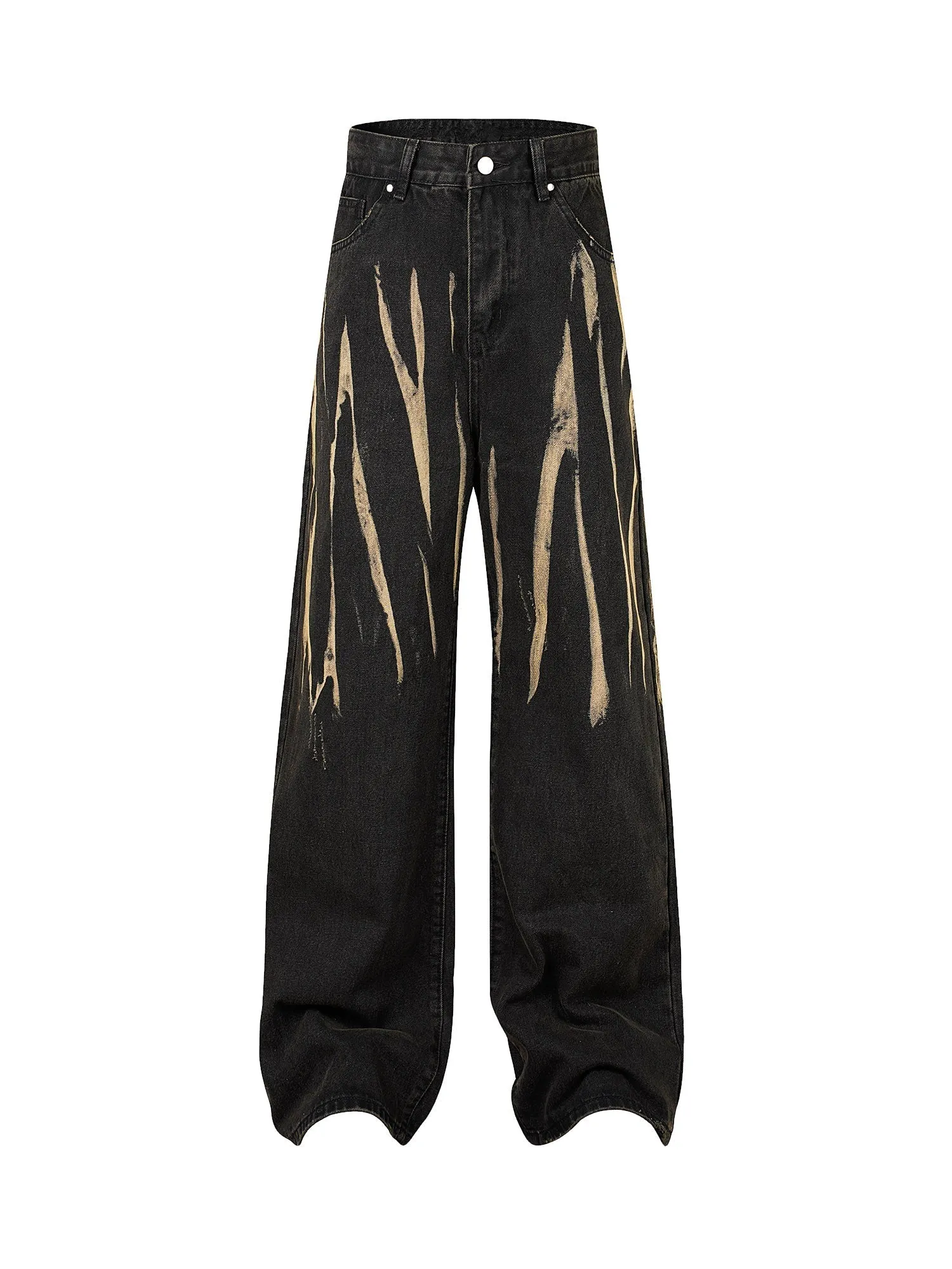 1984 High Street Hip Hop Hand-painted Spray-painted Jeans