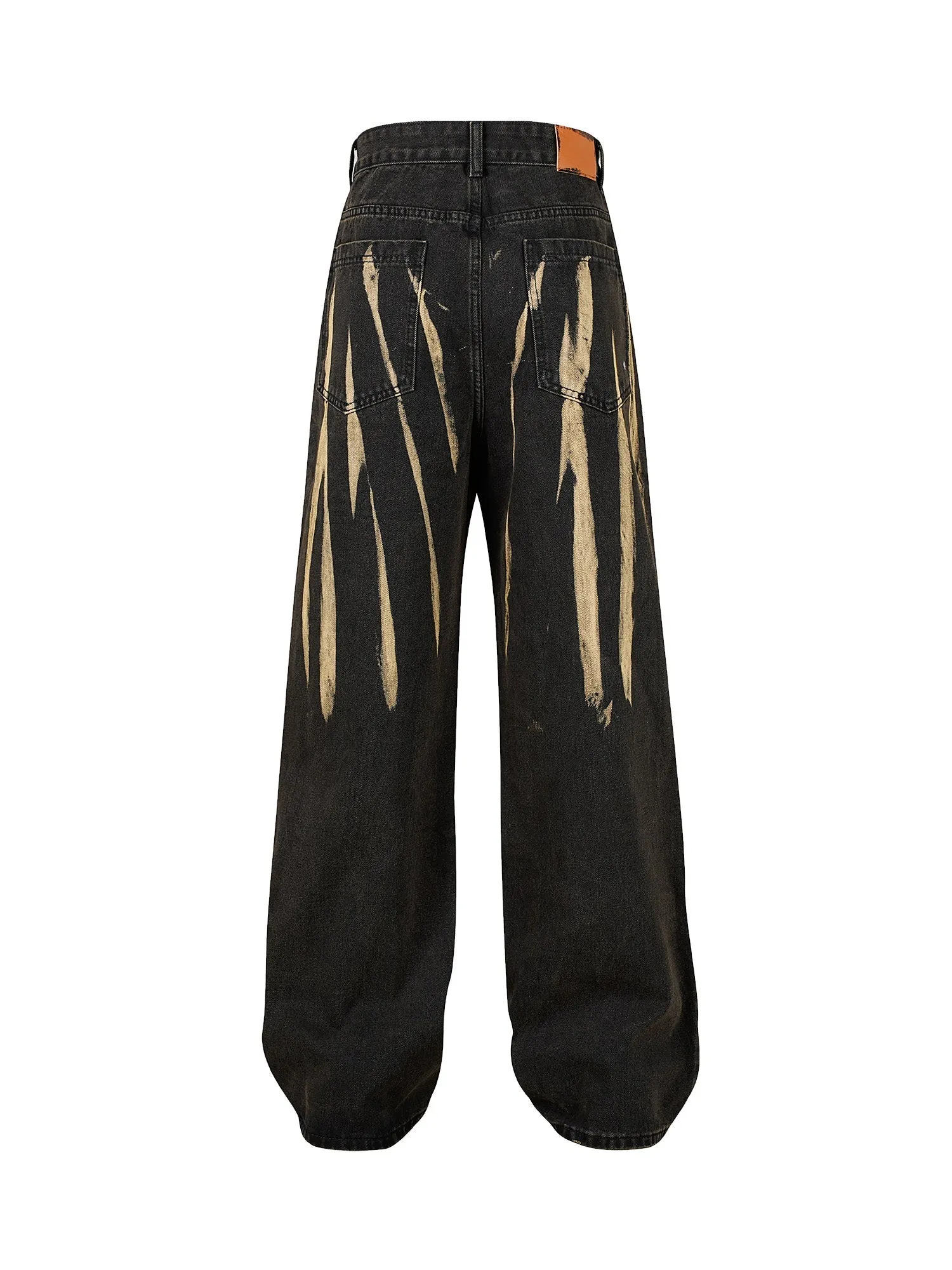 1984 High Street Hip Hop Hand-painted Spray-painted Jeans