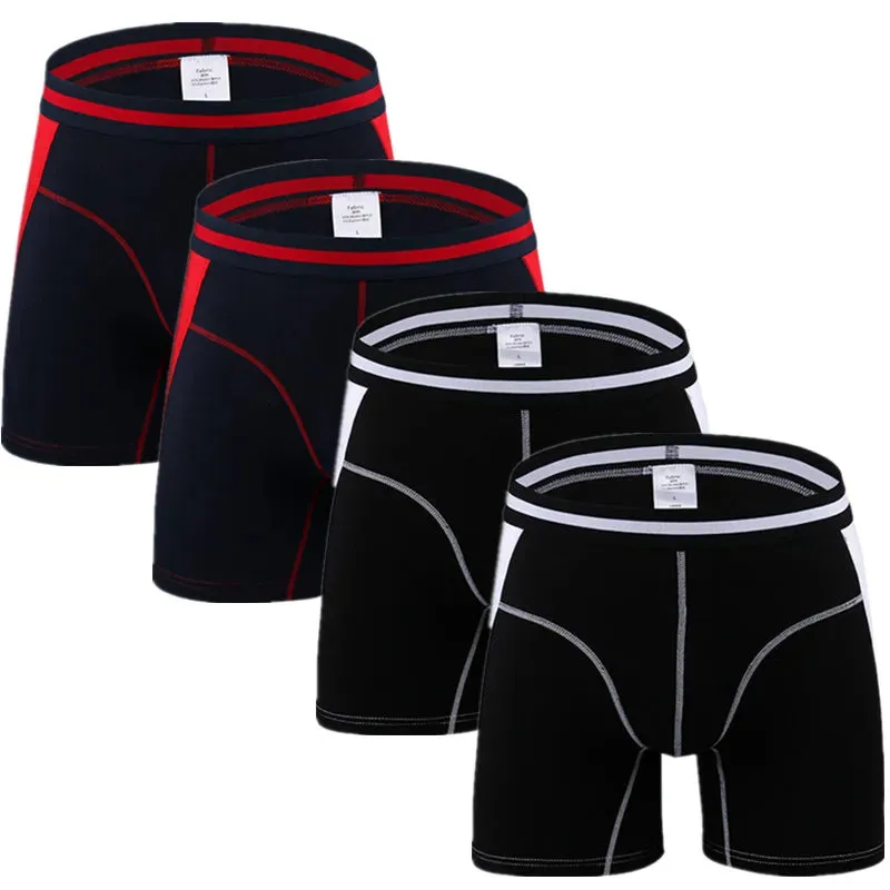 4pcs/Lot Long Boxers Men Underwear Underpants Shorts Slip