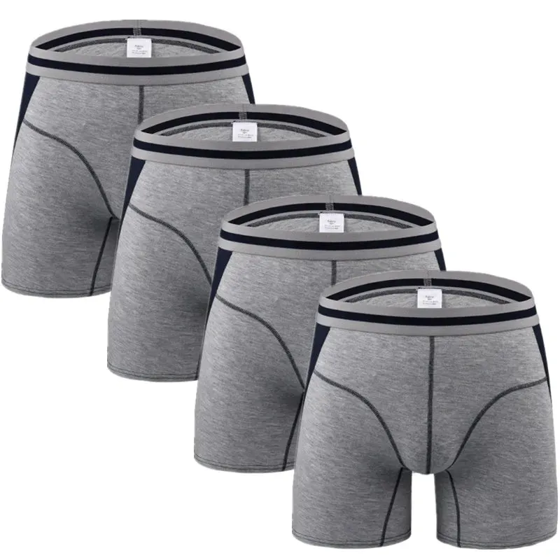 4pcs/Lot Long Boxers Men Underwear Underpants Shorts Slip