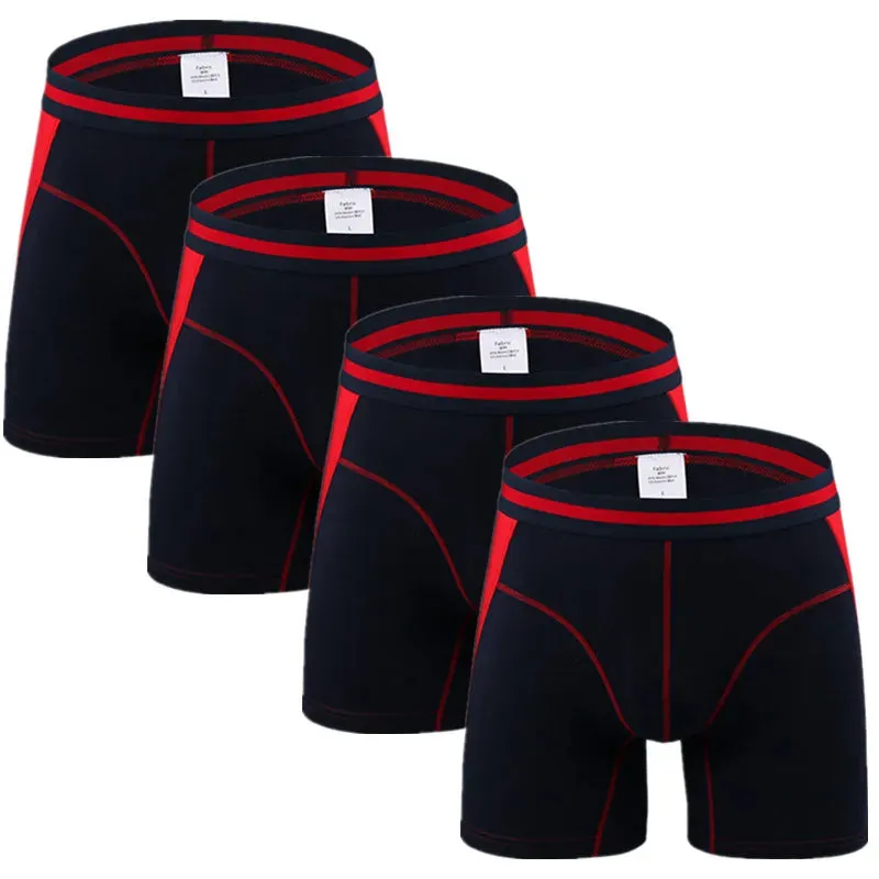 4pcs/Lot Long Boxers Men Underwear Underpants Shorts Slip