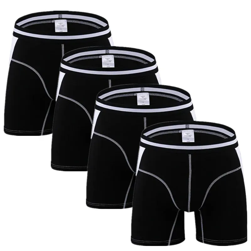 4pcs/Lot Long Boxers Men Underwear Underpants Shorts Slip