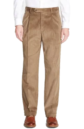 8 Wale Luxury Italian Corduroy<br>Pleated<br>Regular Rise