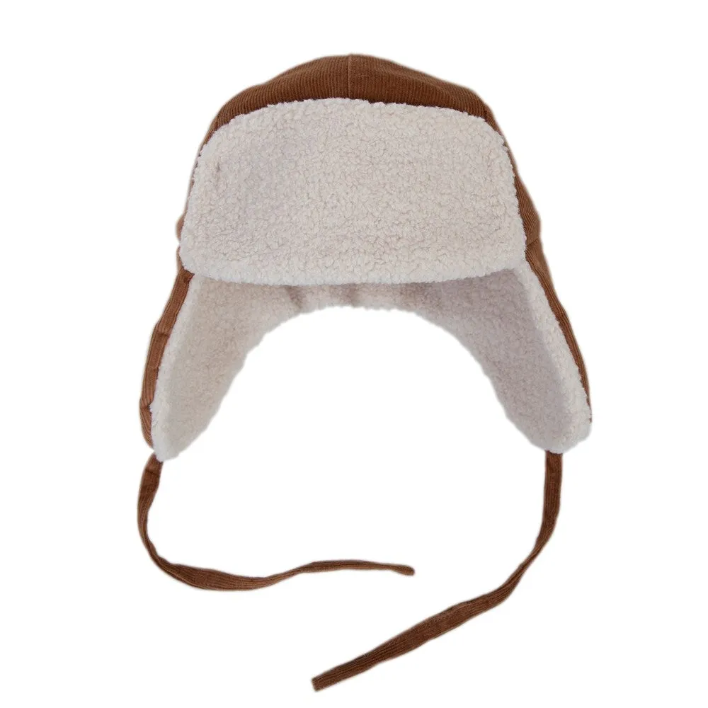 Acorn Kids: Aviator Cord Beanie Chestnut