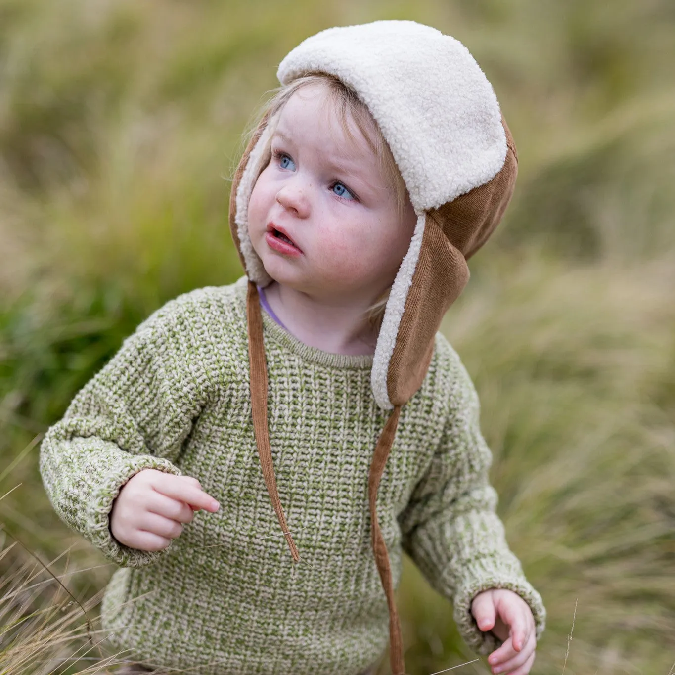 Acorn Kids: Aviator Cord Beanie Chestnut