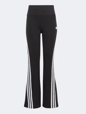 Adidas Future Icons 3-Stripes Cotton Flared Girls Sportswear Tight Black/White