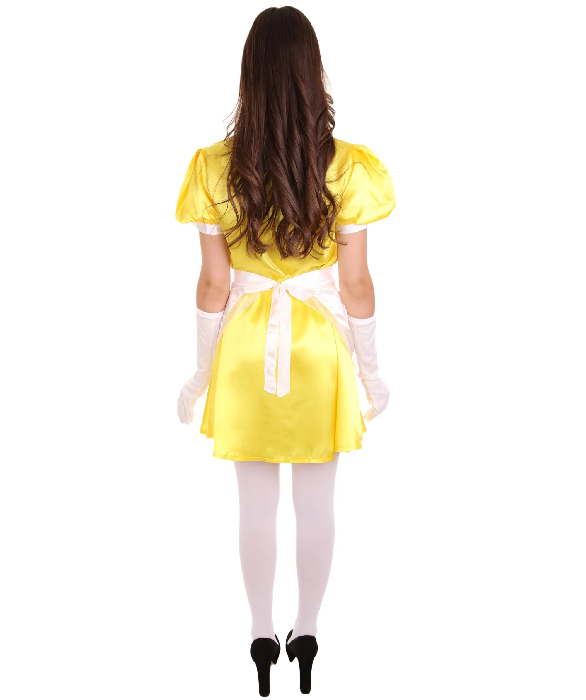 Adult Women's French Apron Maid Uniform Costume | Yellow Cosplay Costume