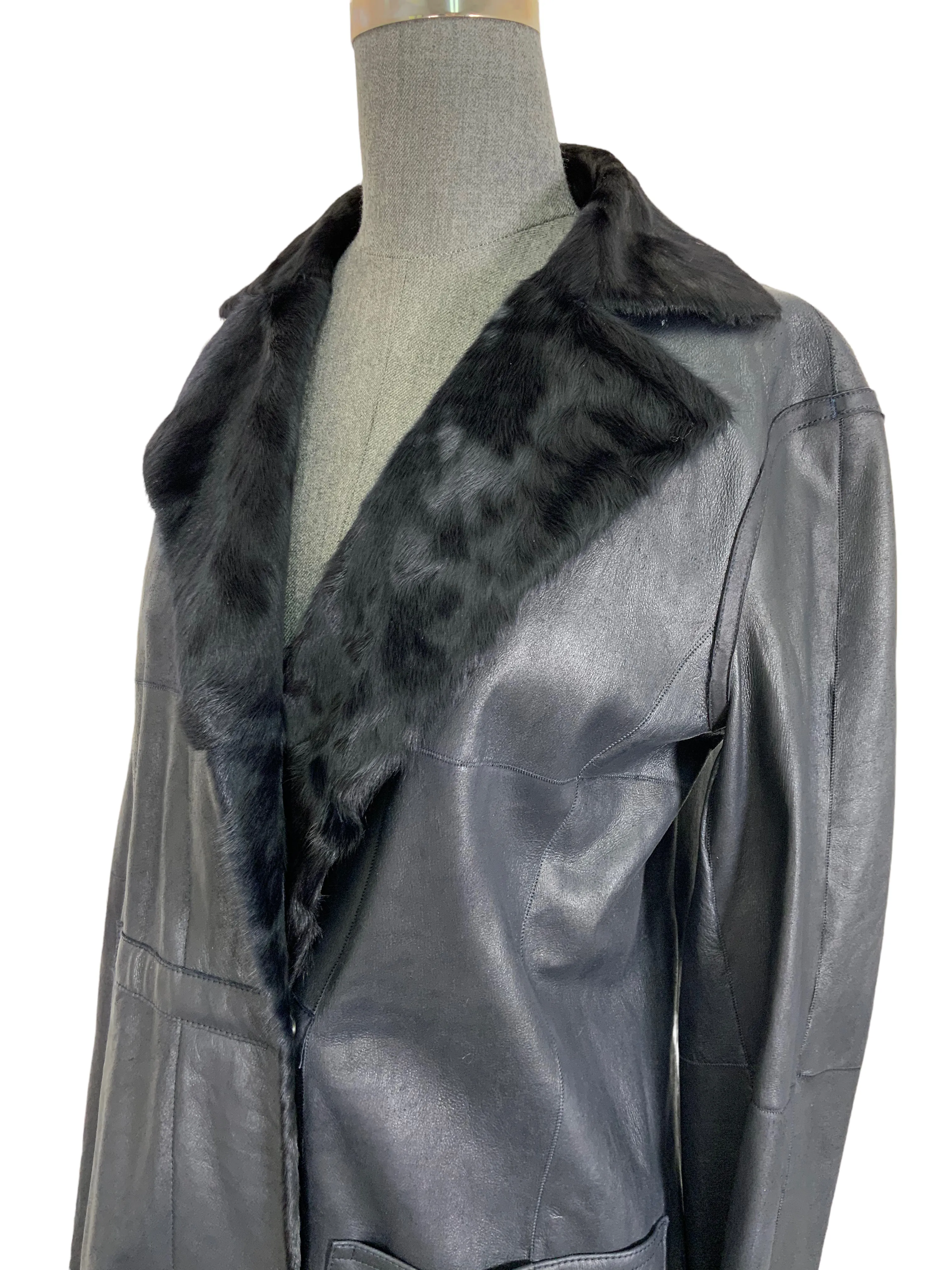 AKRIS Lambskin Fur Reversible Coat Size M