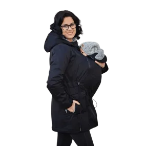 Angel Wings Babywearing Softshell Parka Black