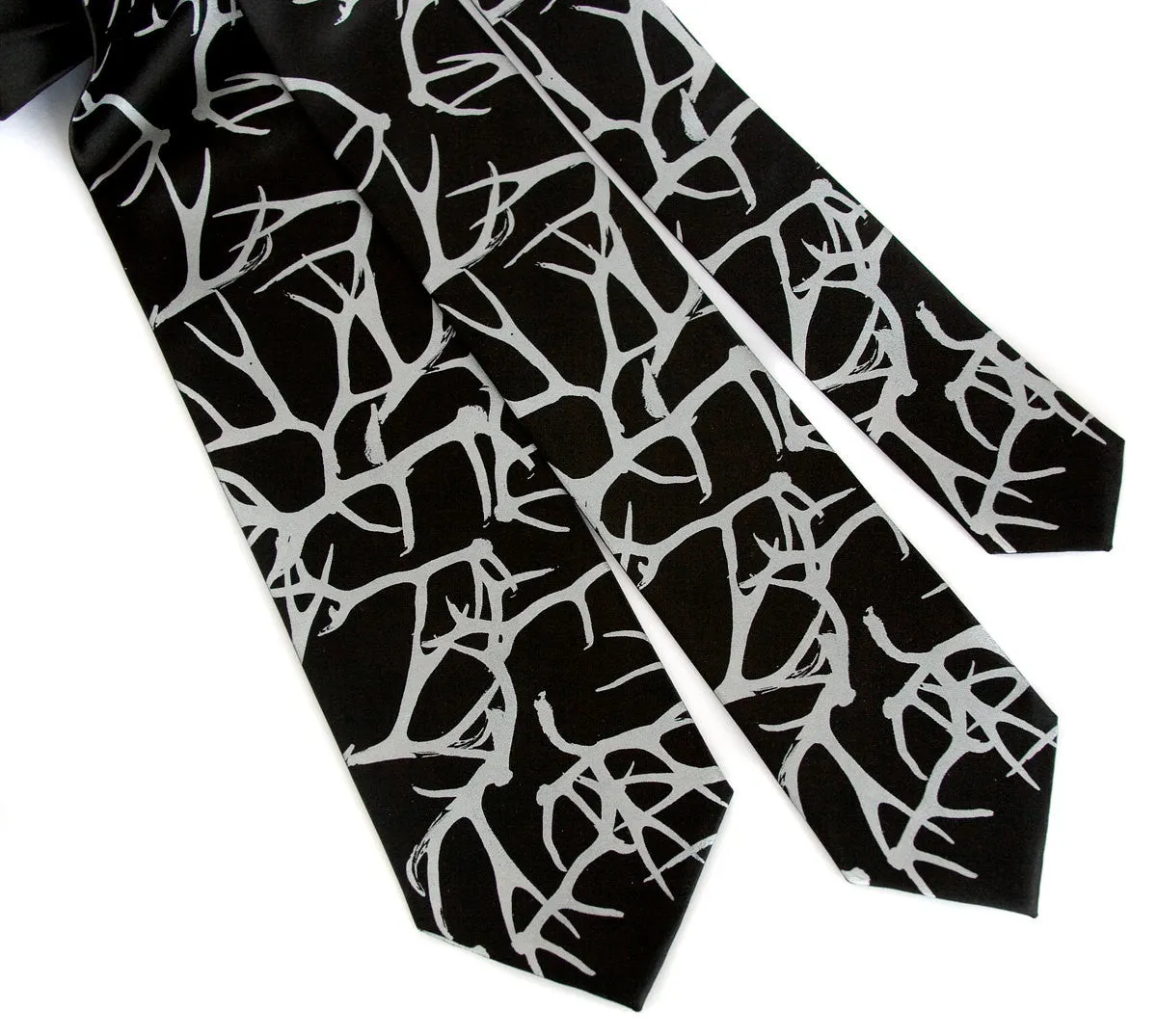 Antler Necktie. Stag Party Silk Tie