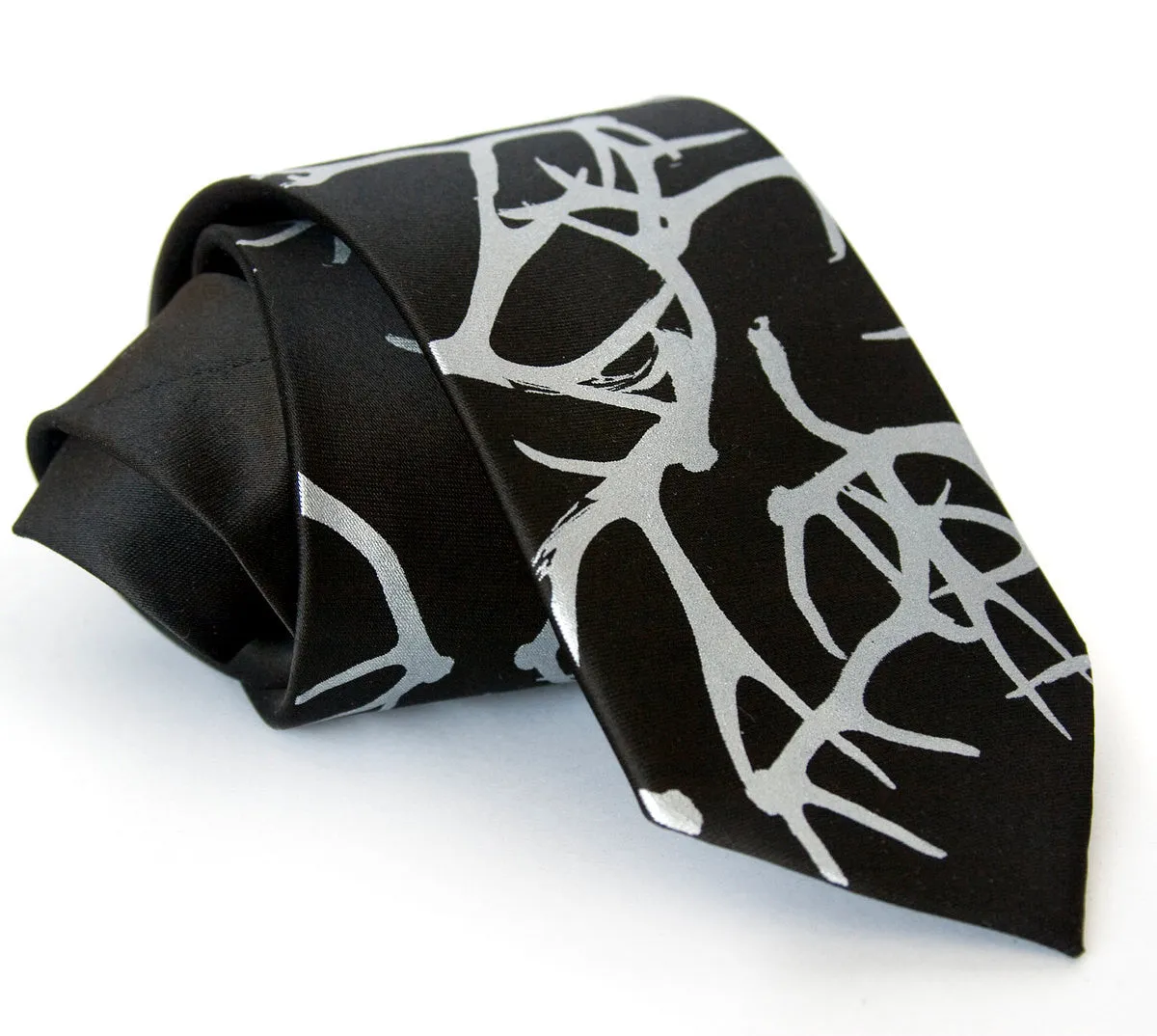 Antler Necktie. Stag Party Silk Tie