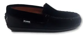 Atlanta Mocassin Black Velvet Loafer