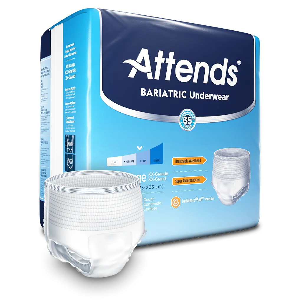 Attends Bariatric Protective Underwear in 2XL and 3XL