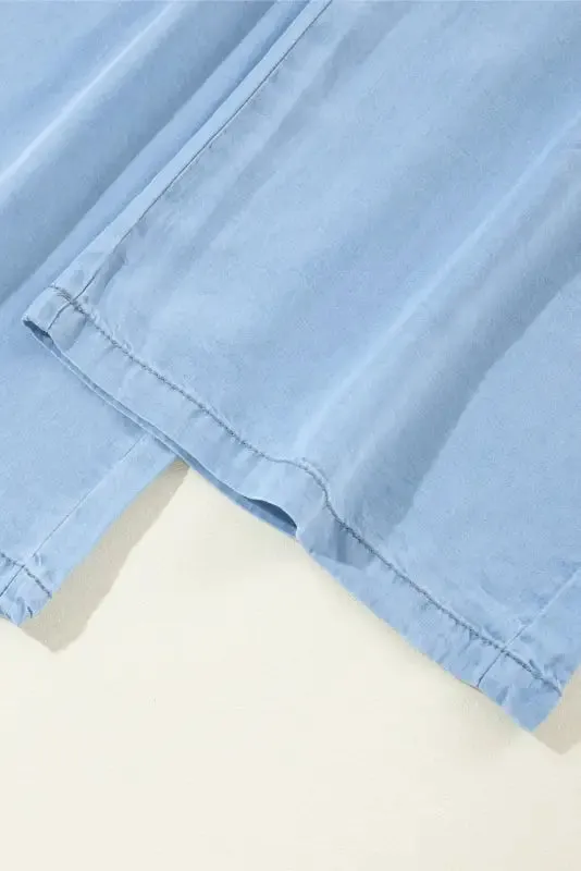 Azure Breeze Drawstring Denim Pants