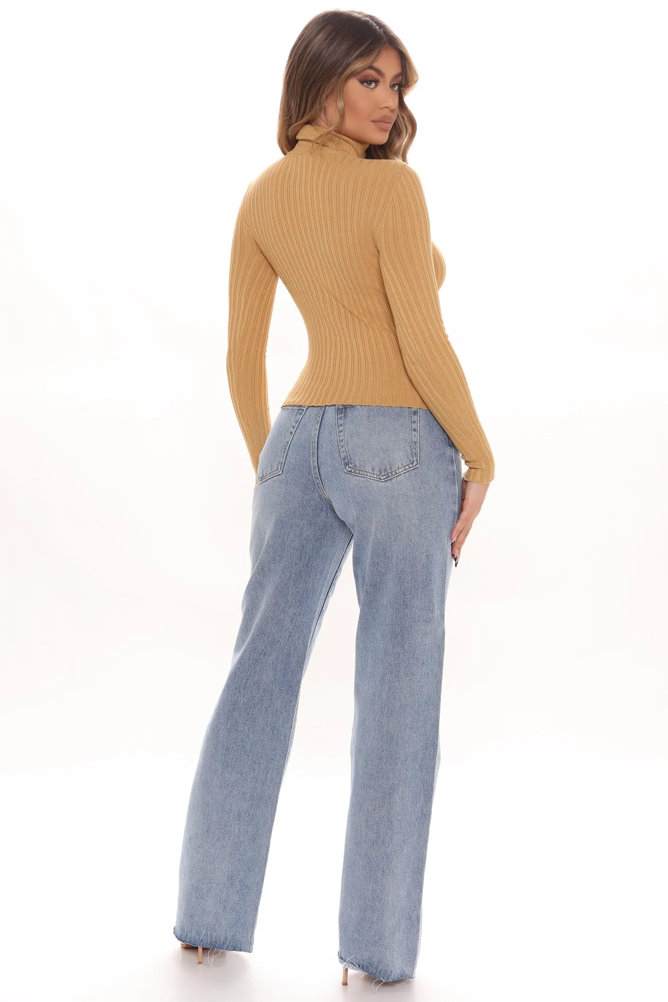 Be Yourself Sweater Top - Mustard