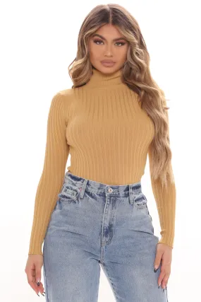 Be Yourself Sweater Top - Mustard