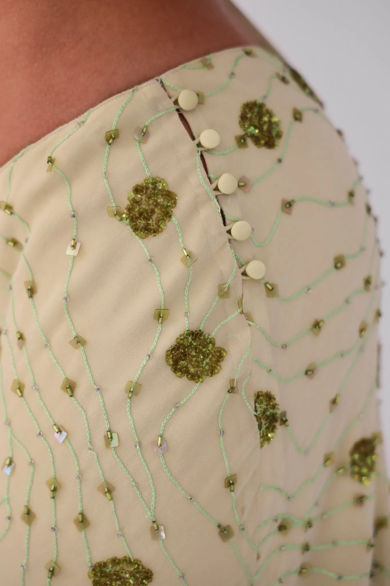 Beaded Skirt Green