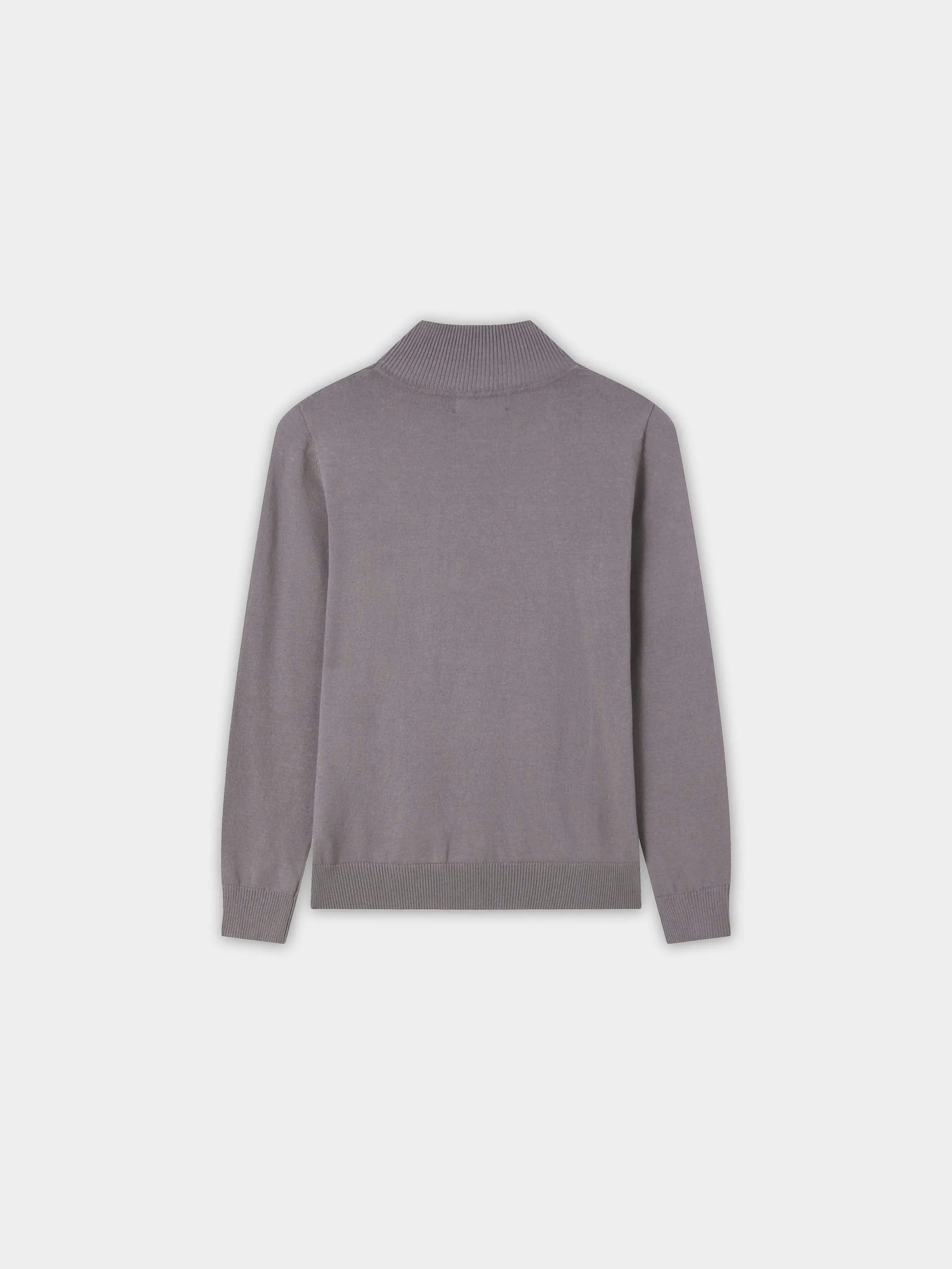 Beaded Turtleneck-Grey