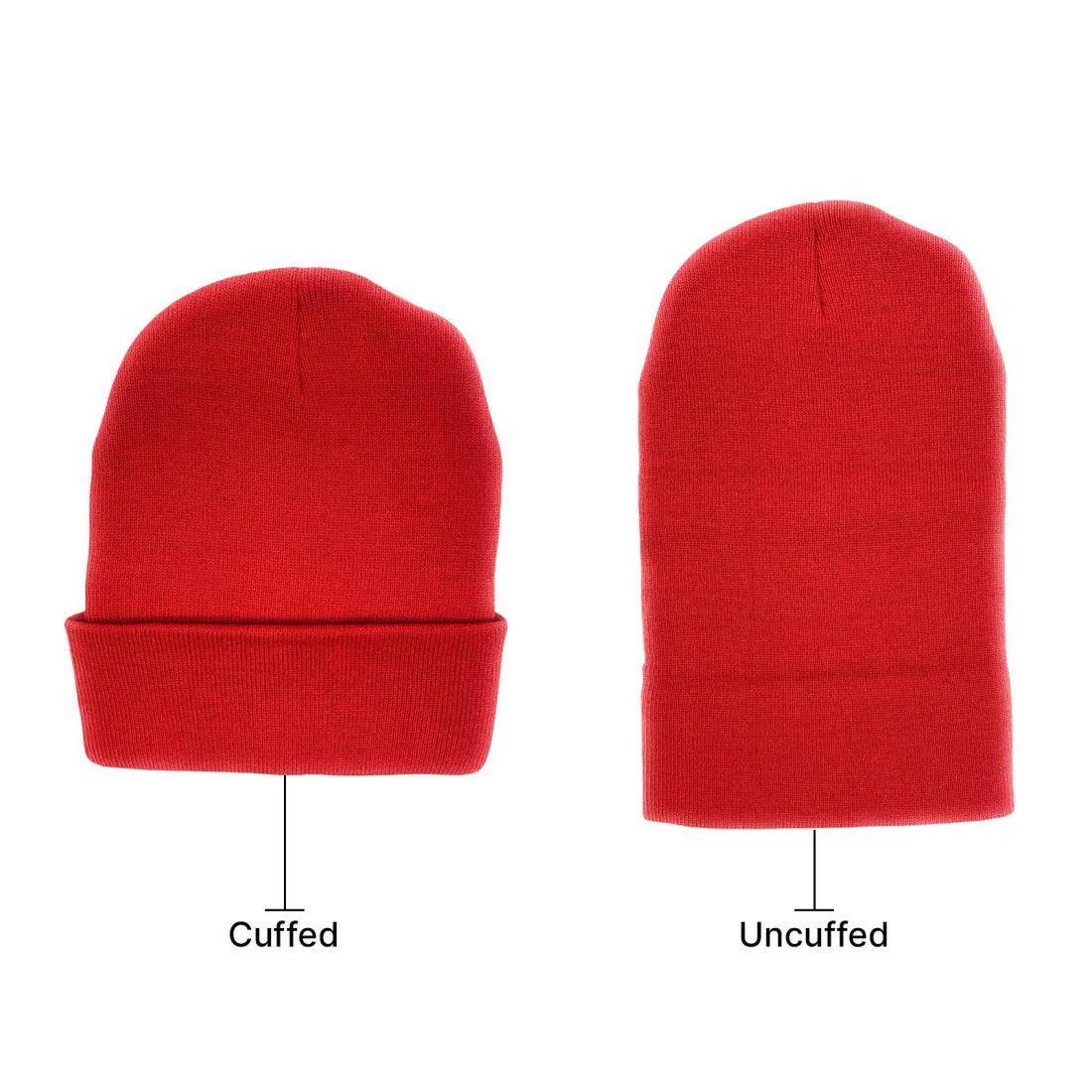 Beanies Caps Toboggan Cuffed Soft Knit in Bulk Multi-Color Plain Blank Wholesale