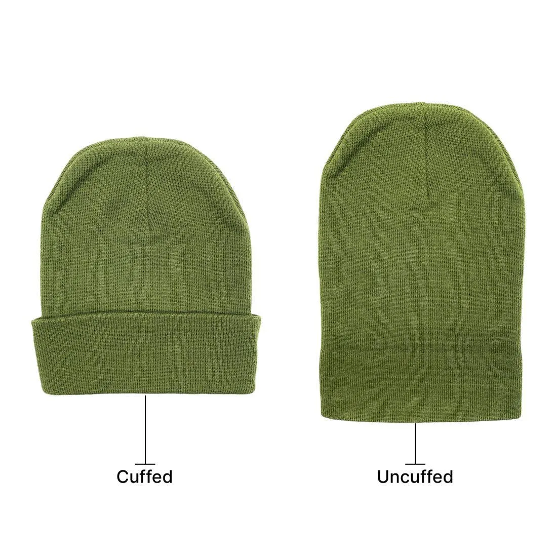 Beanies Caps Toboggan Cuffed Soft Knit in Bulk Multi-Color Plain Blank Wholesale