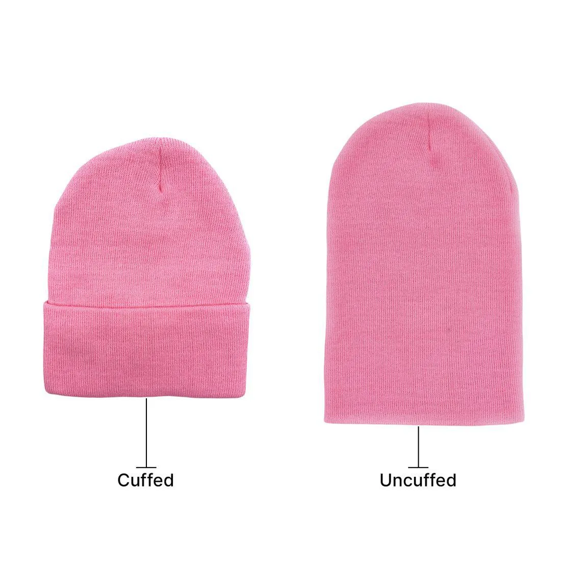 Beanies Caps Toboggan Cuffed Soft Knit in Bulk Multi-Color Plain Blank Wholesale