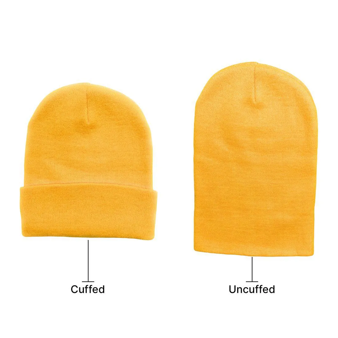 Beanies Caps Toboggan Cuffed Soft Knit in Bulk Multi-Color Plain Blank Wholesale