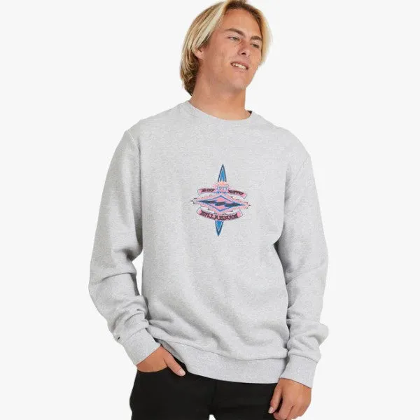 Billabong Boys Core Diamond Crew Sweater Grey