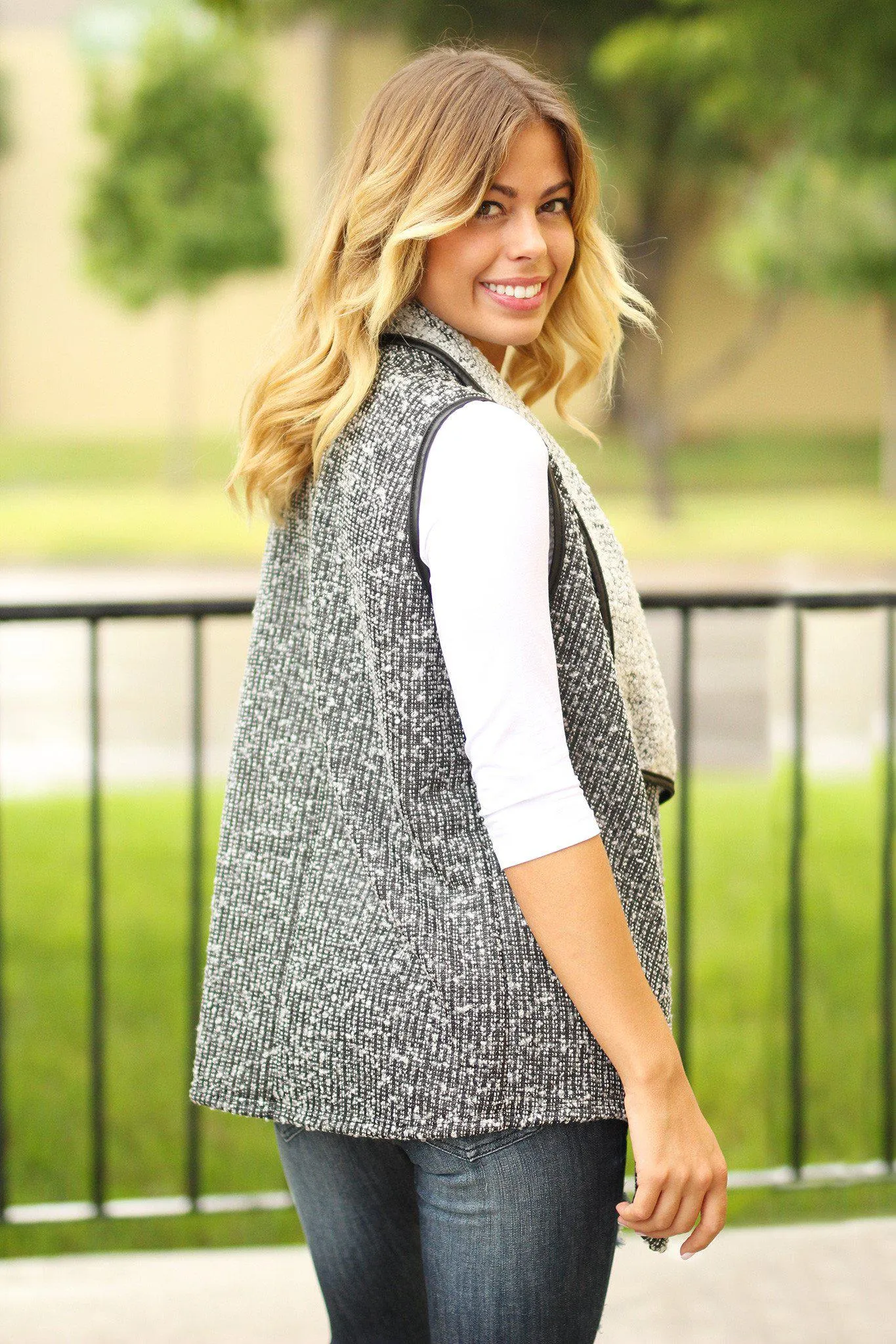 Black and White Vest