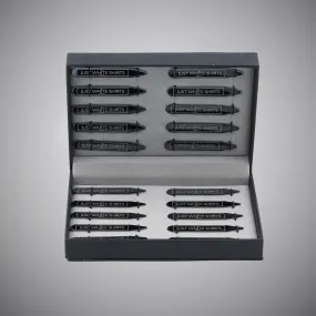 Black Chrome Finish Stainless Steel 20 Piece Collar Stay Box Set