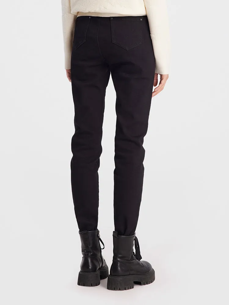 Black High-Waist Sheath Jeans