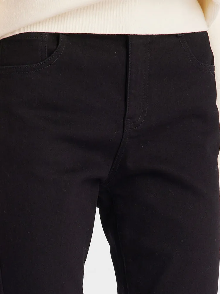 Black High-Waist Sheath Jeans