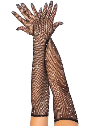 Bling Ring Rhinestone Fishnet | GLOVES*