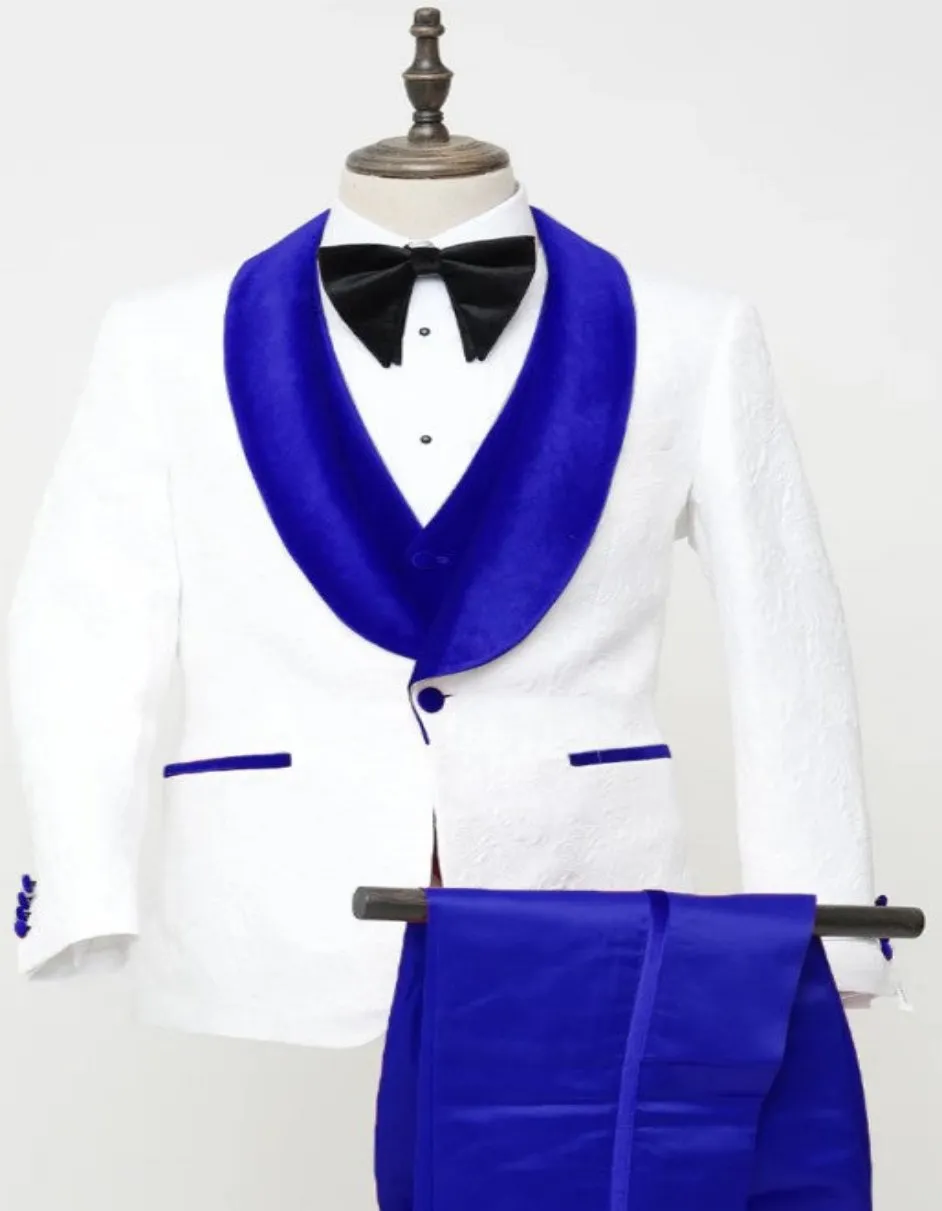 Blue Prom Suit - One Button Blue Homecoming Outfits For Guys Royal Blue Velvet Lapel