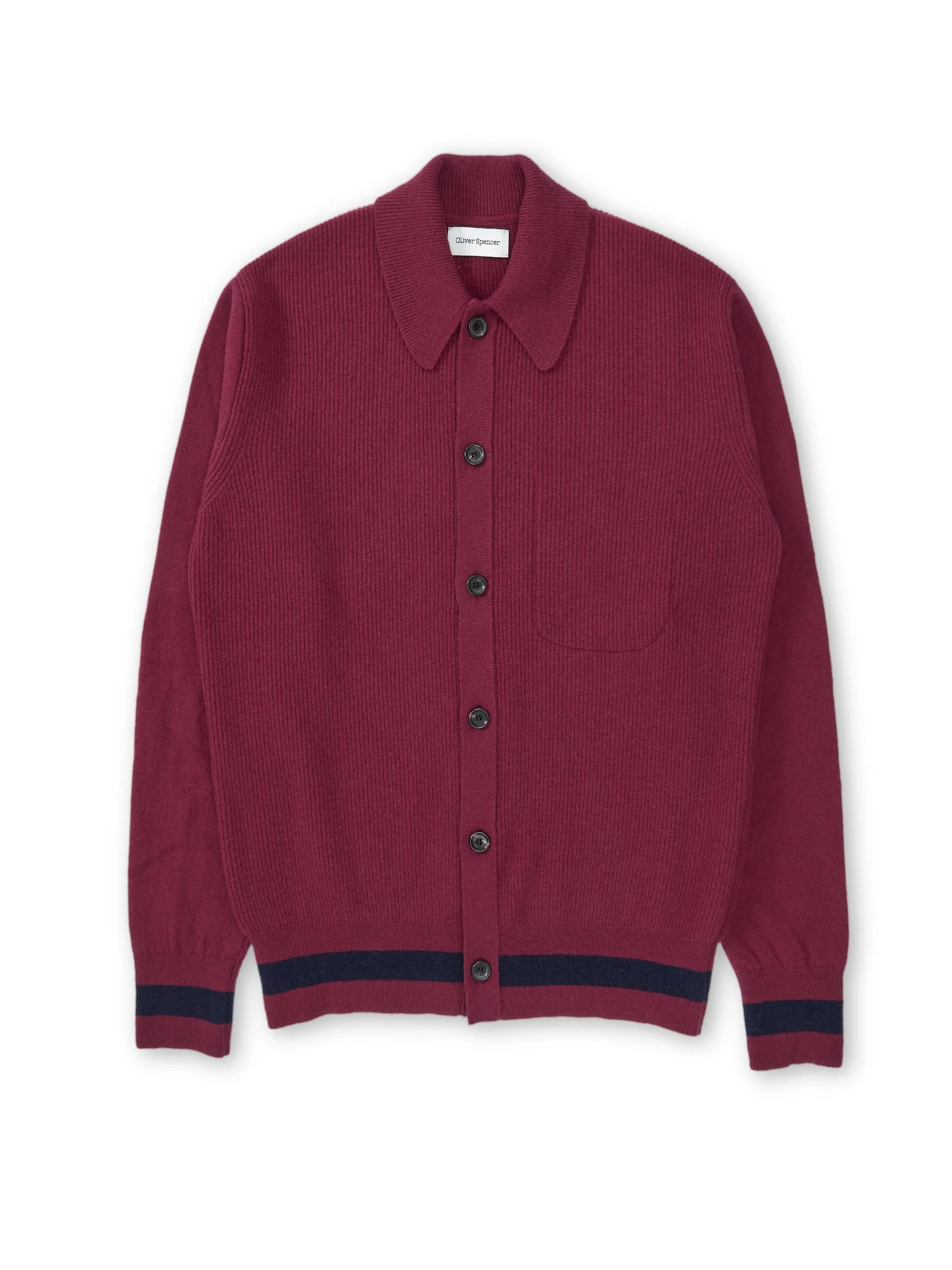 Britten Knitted Cardigan Greeves Berry Red