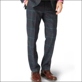 Brook Taverner Haincliffe  Blue Check Tweed Trouser--