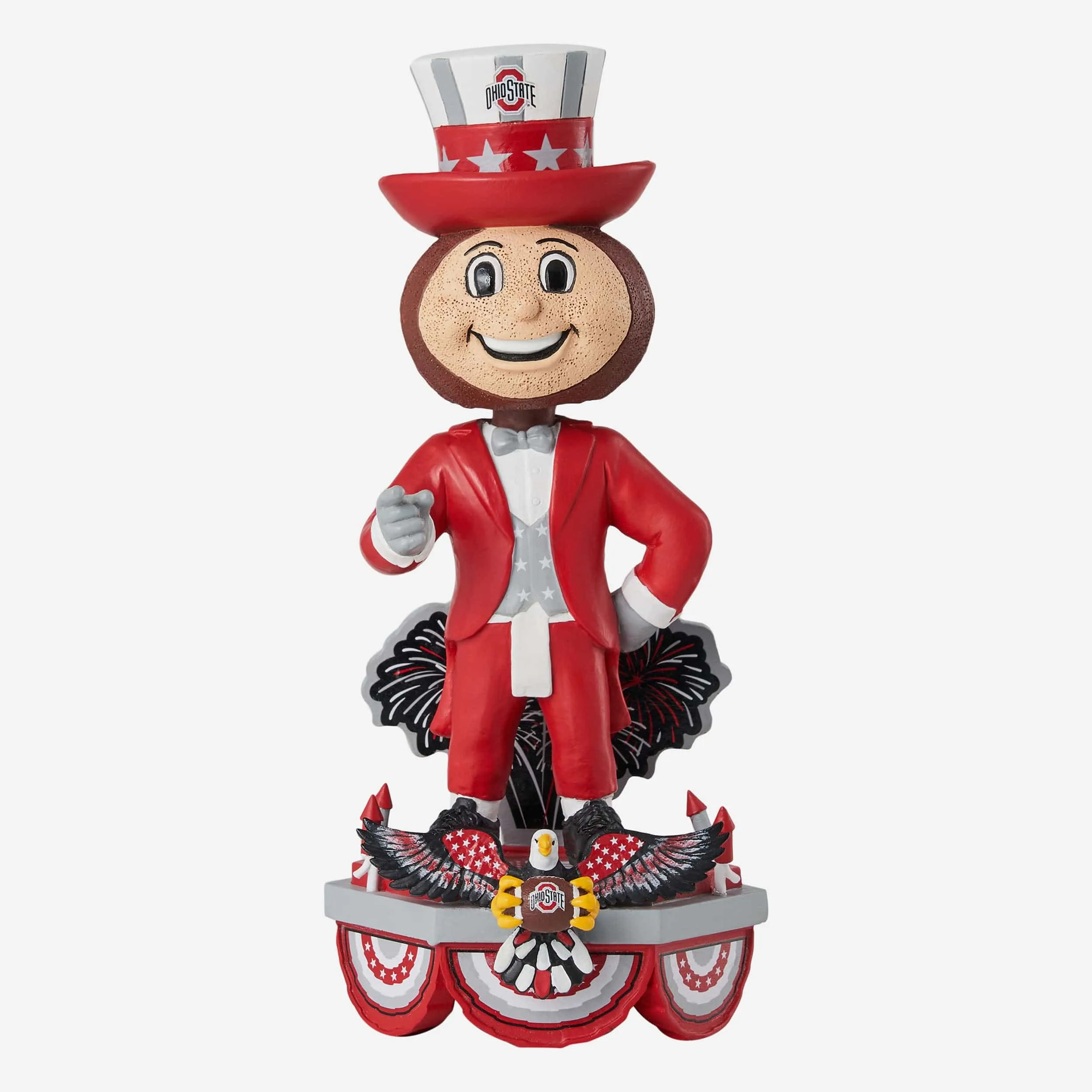 Brutus Buckeye Ohio State Buckeyes Americana Mascot Bobblehead