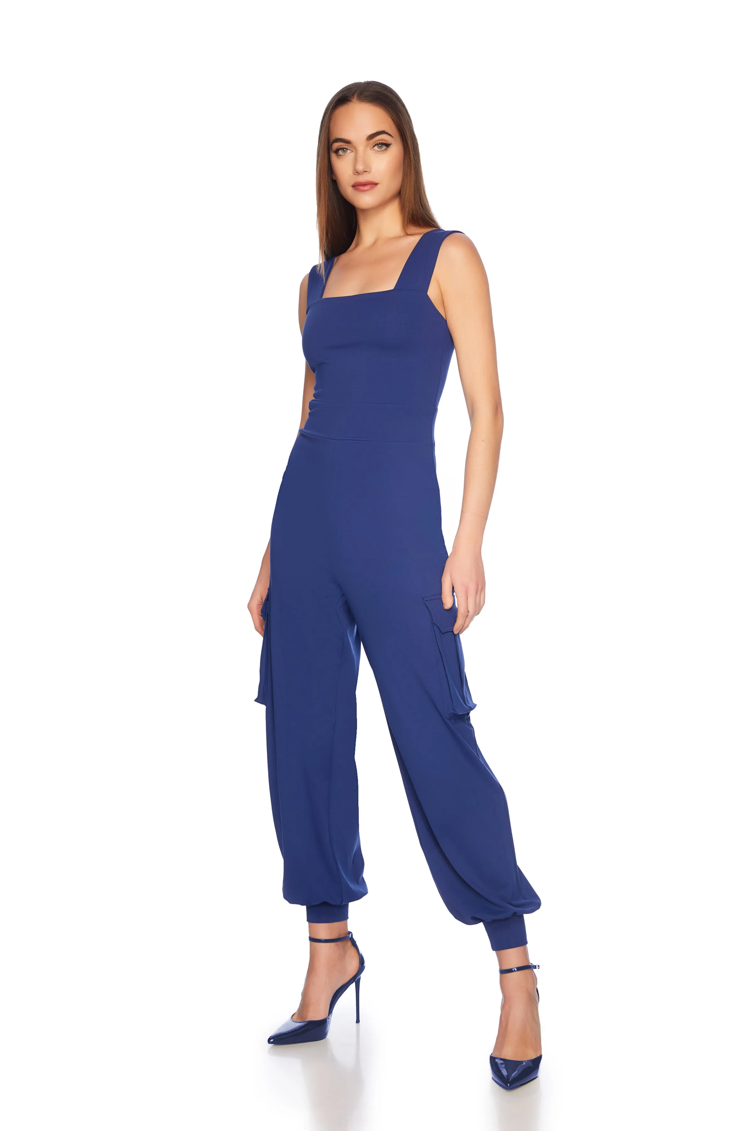 cargo wide strap jumpsuit