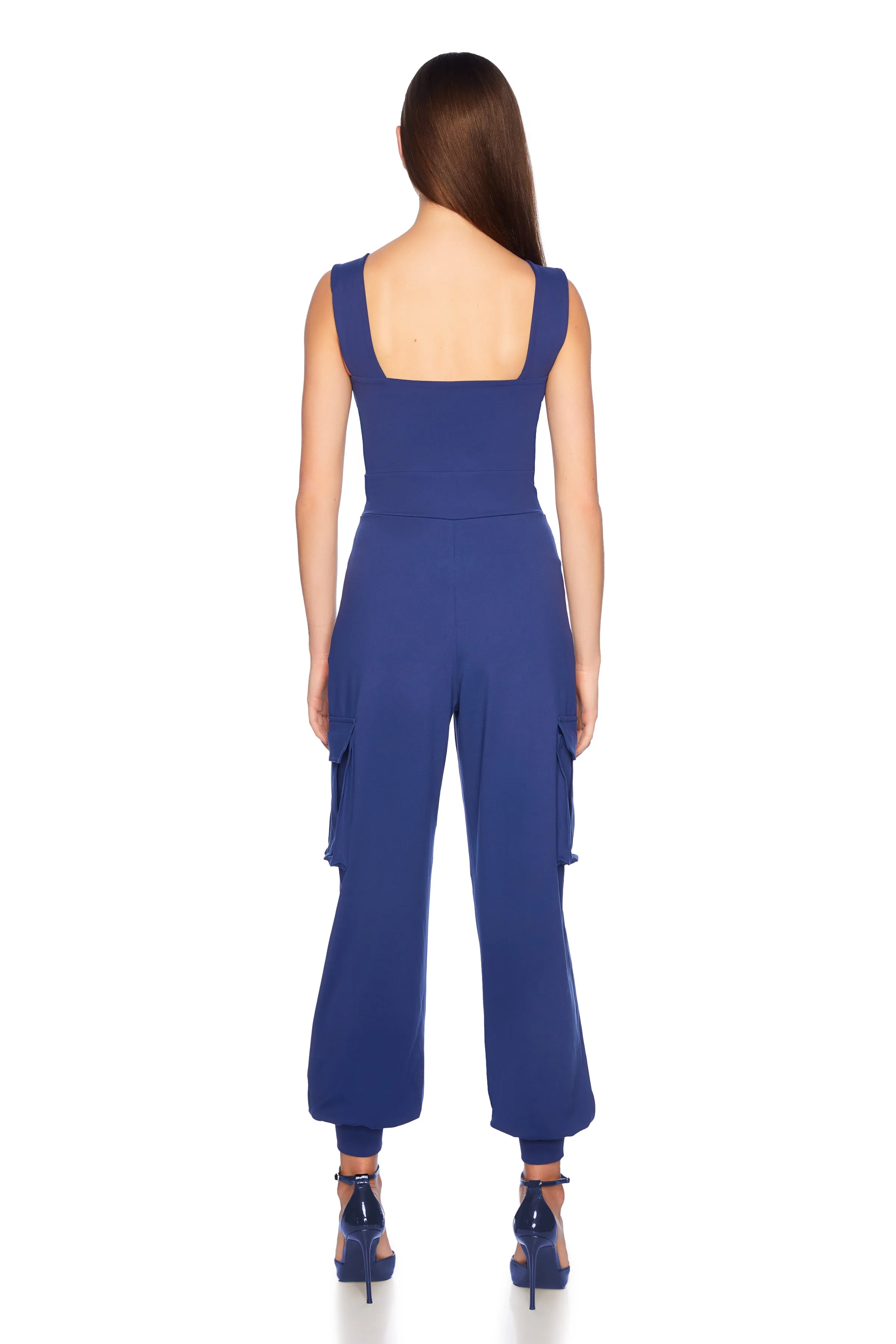 cargo wide strap jumpsuit