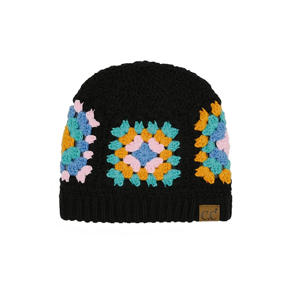 C.C Multi Color Crochet Beanie