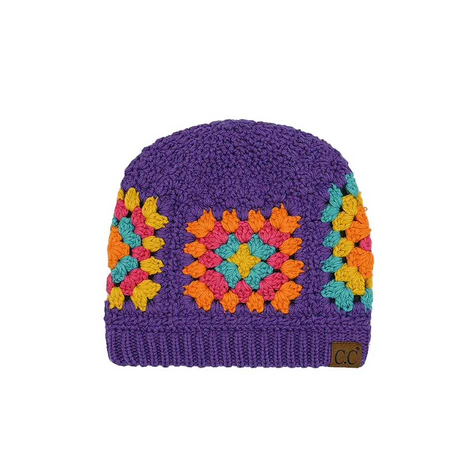 C.C Multi Color Crochet Beanie