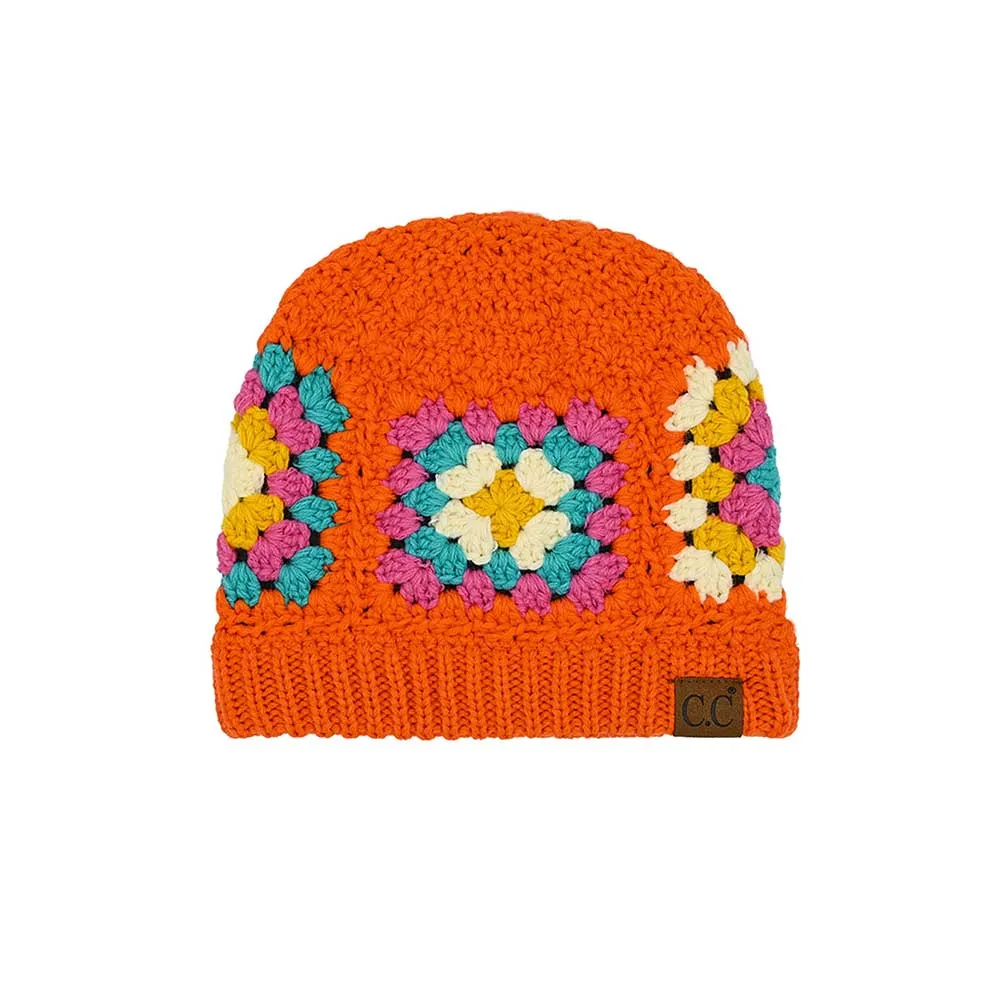 C.C Multi Color Crochet Beanie