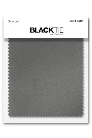 Charcoal Luxury Satin Fabric Swatch