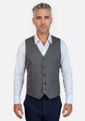 Charcoal Sharkskin Vest