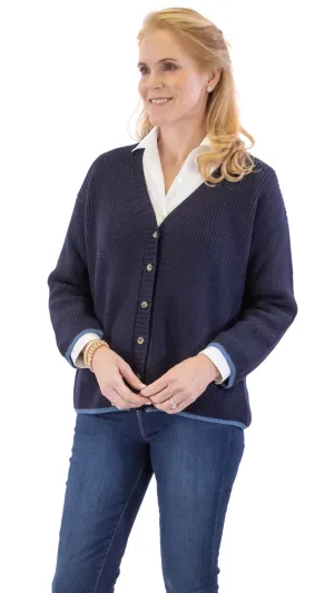 Chunky Cardigan - Navy