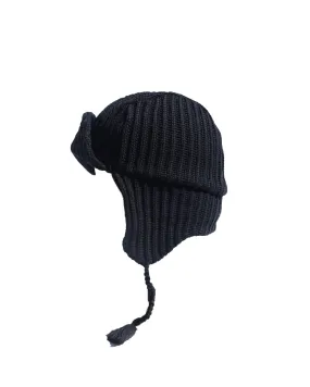 Chunky Knit Wool Flight Cap