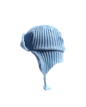 Chunky Knit Wool Flight Cap