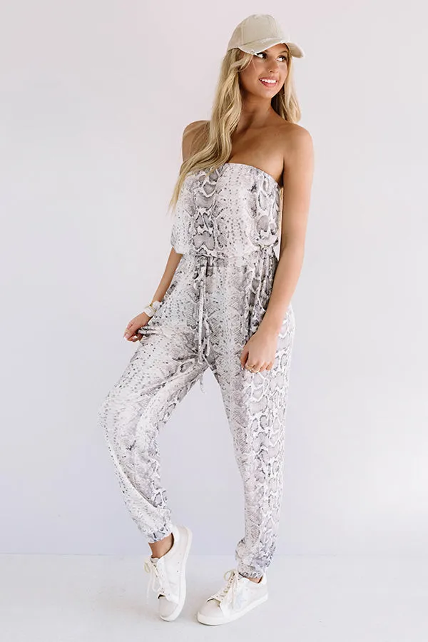 City Obsession Snake Print Jumpsuit